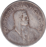 1932 SILVER 5 FRANCS SWITZERLAND