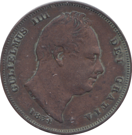 1834 FARTHING ( VF )