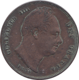 1834 FARTHING ( VF )