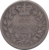 1834 SIXPENCE ( FINE )