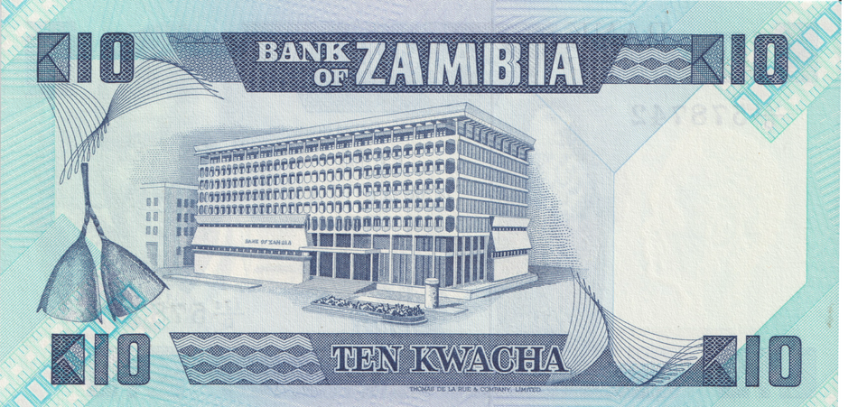 1980 ZAMBIA 10 KWACHA BANKNOTE REF-1728