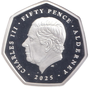 2025 SILVER PROOF SUPERMARINE SPITFIRE 50P