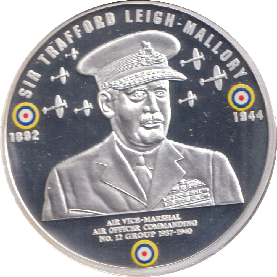 2010 SILVER PROOF MEDALLION BATTLE OF BRITAIN SIR TRAFFORD LEIGH-MALLORY