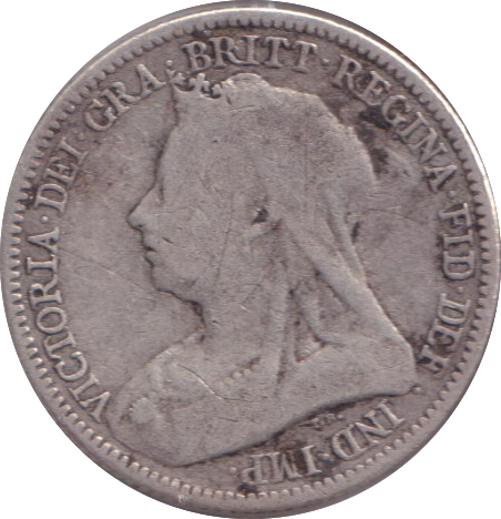 1893 SIXPENCE ( FINE )