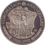 1993 SILVER PROOF 20 CROWN CORONATION ANNIVERSARY