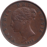 1853 HALF PENNY ( EF )
