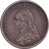 1887 SIXPENCE ( GF )
