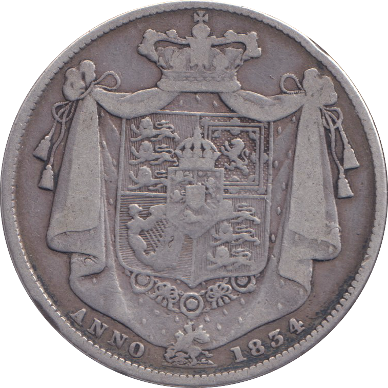 1834 HALFCROWN ( FINE )