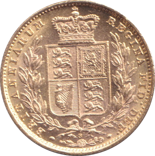 1879 GOLD SOVEREIGN ( EF )