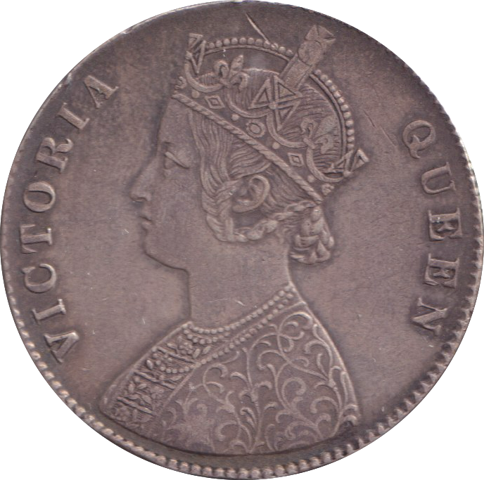 1876 SILVER ONE RUPEE INDIA