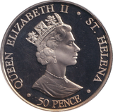 2003 CORONATION OF HER MAJESTY QUEEN ELIZABETH 50 PENCE PROOF ST HELENA