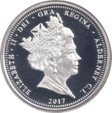 2017 SILVER PROOF FIVE POUNDS ALDERNEY