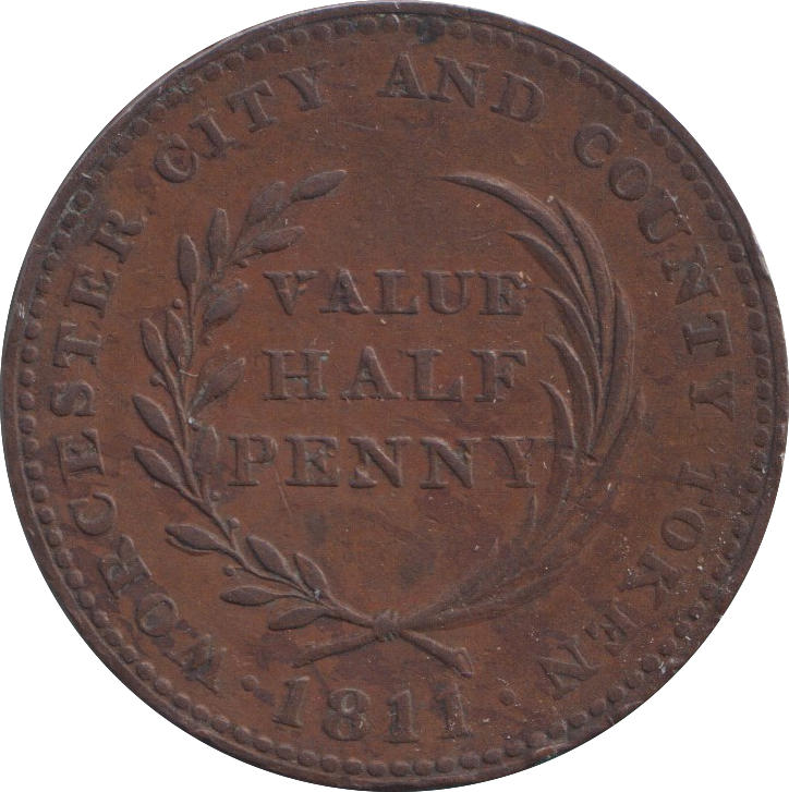 1811 HALFPENNY TOKEN WORCESTER