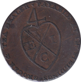 1793 HALF PENNY TOKEN EAST INDIA CO MANCHESTER