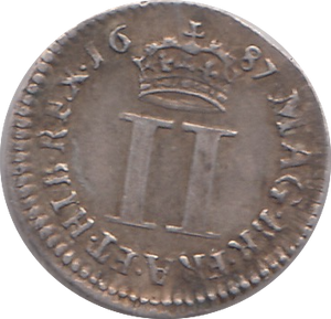 1687 MAUNDY TWOPENCE ( VF )