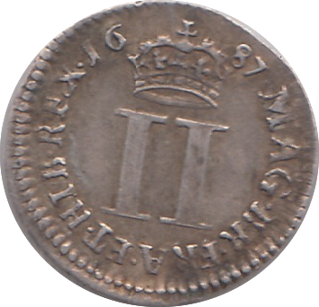 1687 MAUNDY TWOPENCE ( VF )