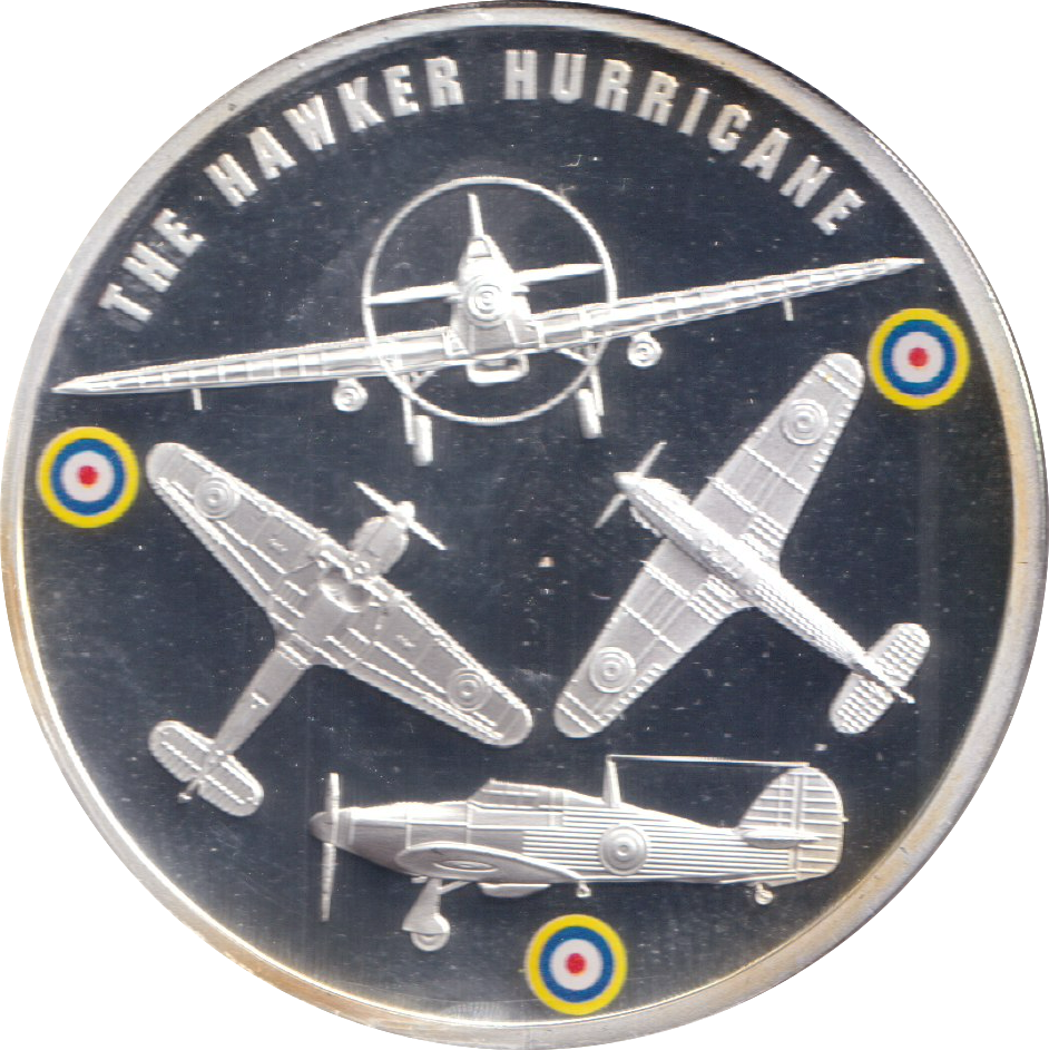 2010 SILVER PROOF MEDALLION BATTLE OF BRITAIN THE HAWKER HURRICANE
