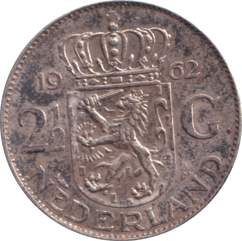 1962 2 1/2 GULDEN NETHERLANDS