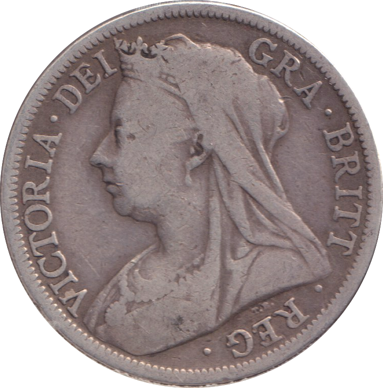 1900 HALFCROWN ( FINE )
