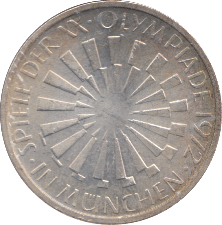 1972 SILVER WEST GERMANY 10 MARK OLYMPIC