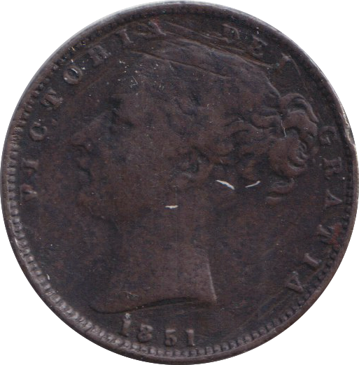 1851 FARTHING ( FINE )
