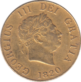 1820 GOLD HALF SOVEREIGN ( GVF )
