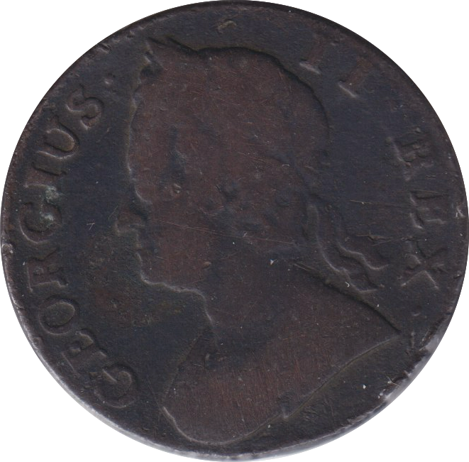 1745 HALFPENNY ( FINE )