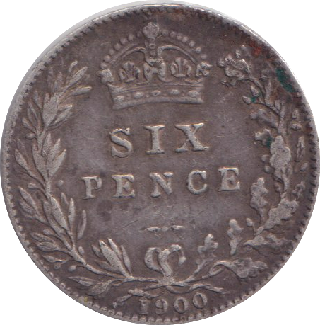 1900 SIXPENCE ( GF )