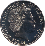 2017 SAPPHIRE JUBILEE FIVE POUNDS BU BAILIWICK OF JERSEY