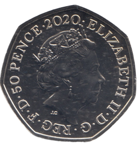 2020 50 PENCE THE SNOWMAN COLOURED ( BU )