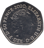 2020 50 PENCE THE SNOWMAN COLOURED ( BU )