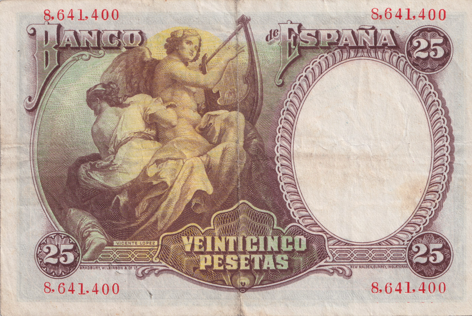 1931 25 PESTAS BANKNOTE SPAIN REF-1654