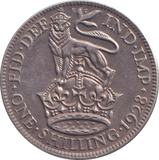 1928 SHILLING ( UNC ) ENGLISH