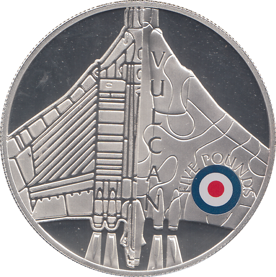 2008 SILVER PROOF £5 VULCAN