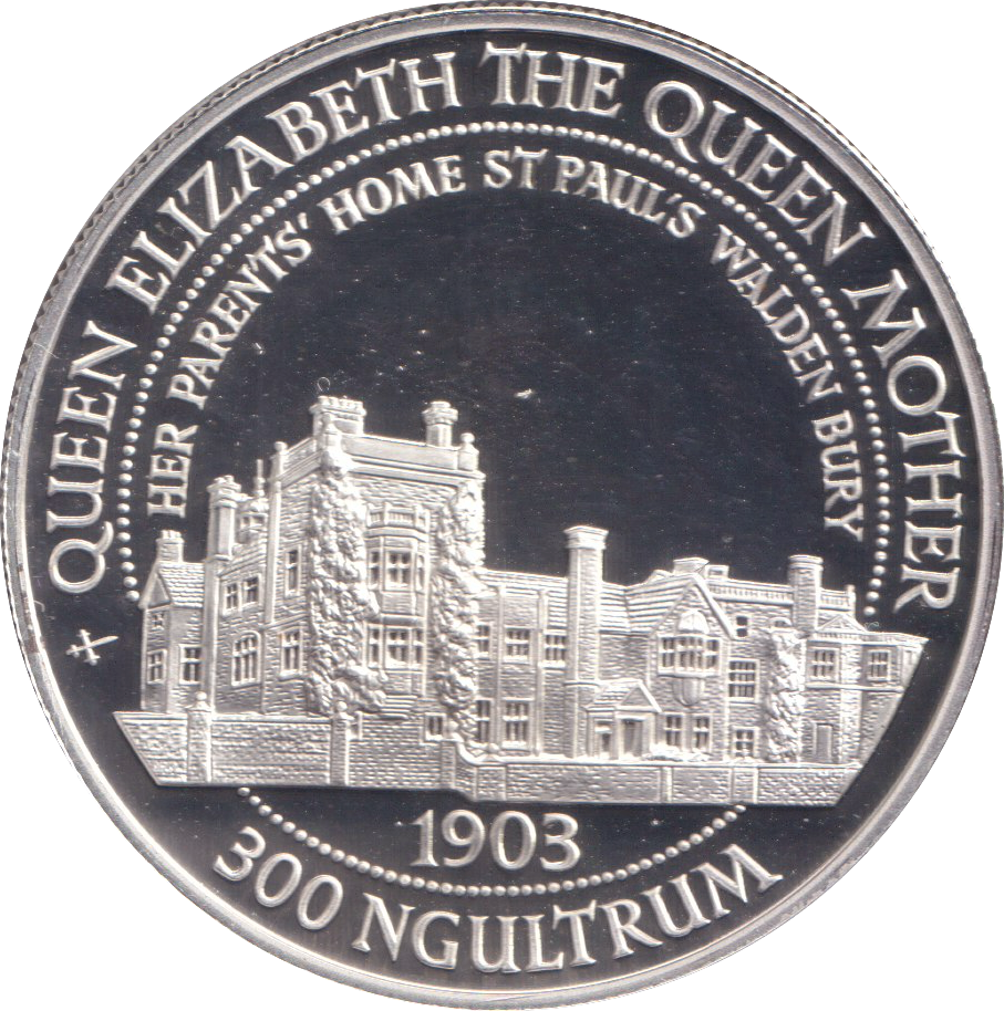 1995 SILVER PROOF THREE HUNDRED NGULTRUM KINGDOM OF BHUTAN