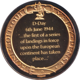 1974 SILVER GOLD PLATED WINSTON CHURCHILL D-DAY MEDALLION