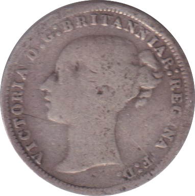 1877 THREEPENCE ( FINE )