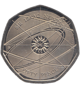 2018 50 PENCE SIR ISAAC NEWTON ( BU )