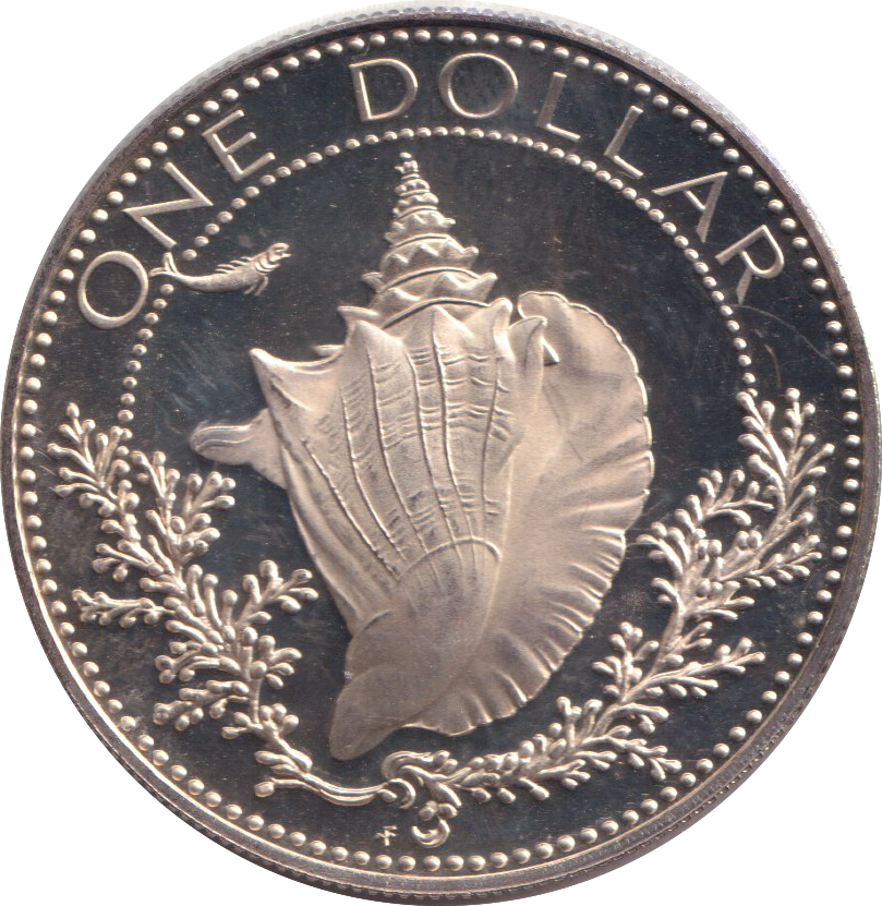 1974 SILVER PROOF ONE DOLLAR BAHAMAS