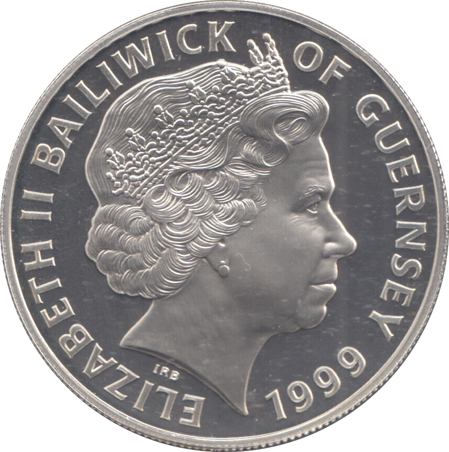 1999 SILVER PROOF FIVE POUNDS THE QUEEN MOTHER