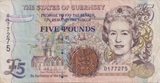 1996 FIVE POUNDS GUERNSEY BANKNOTE REF-1810