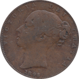1845 FARTHING ( FINE )