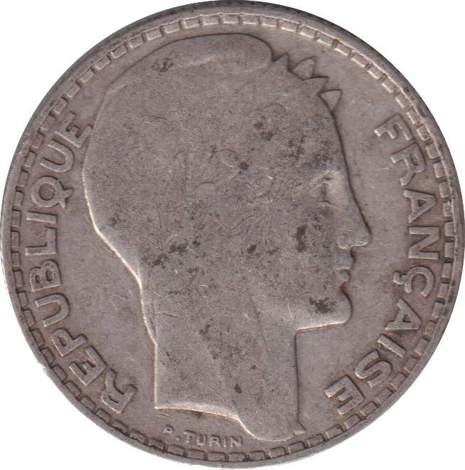 1930 SILVER 10 FRANCS FRANCE