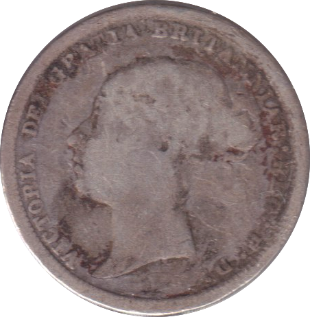 1887 SIXPENCE ( NF )