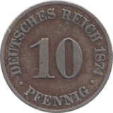1874 10 PFENNIG GERMANY