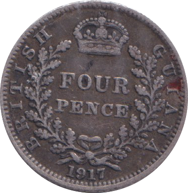 1917 FOURPENCE BRITISH GUIANA