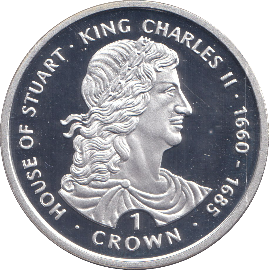 1999 SILVER PROOF ONE CROWN KING CHARLES II
