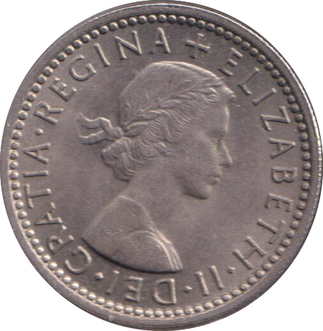 1956 SIXPENCE ( BU )
