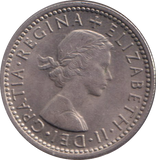 1956 SIXPENCE ( BU )