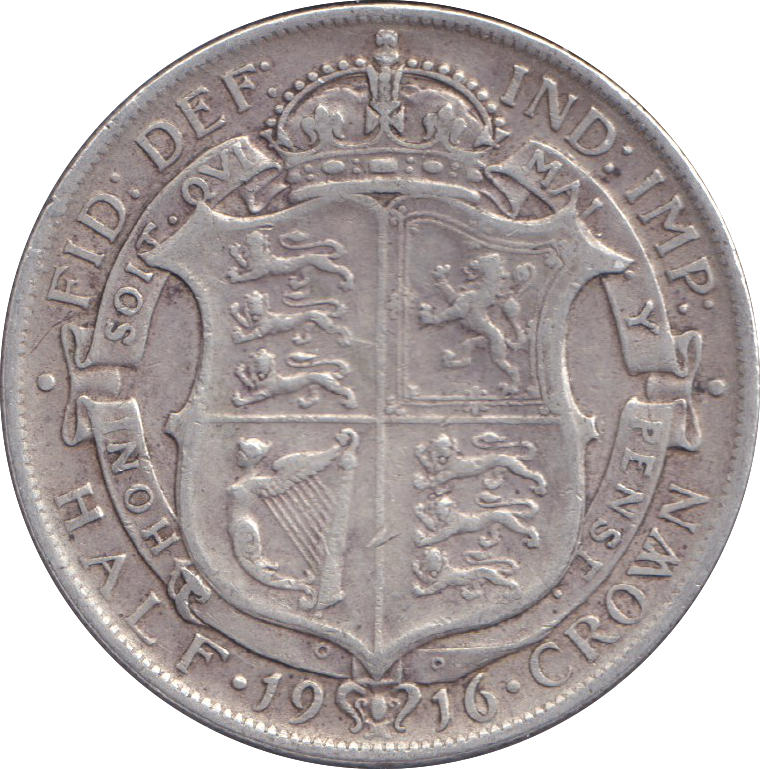 1916 HALFCROWN ( VF )